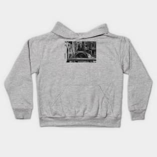 Small Canal in Venice - Monochrome Kids Hoodie